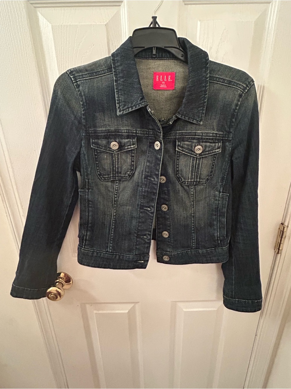 ELLE Dark Blue Washed Denim Jacket